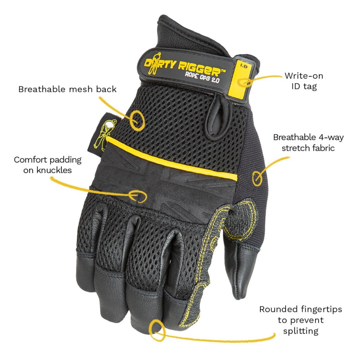 Dirty Rigger Rope Ops™ 2.0 Glove – Full Fingered 3