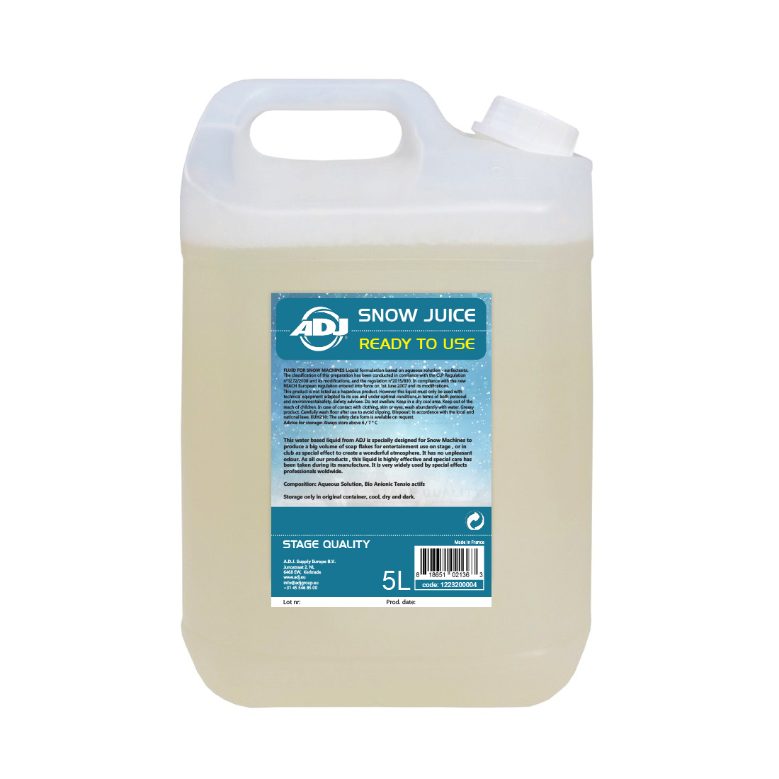 ADJ Schneefluid 5 Liter Fluid für Schneemaschine