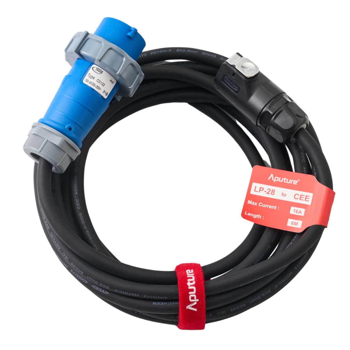 Aputure Electro Storm XT26 16A AC Power Cable - 6m PCE CEE Aputure Electro Storm XT26 16A AC Power Cable - 6m PCE CEE