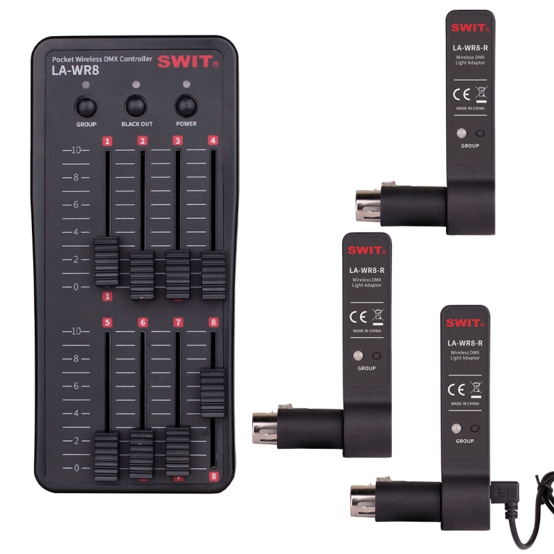 SWIT LA-WR8 Tx+3Rx Pocket Wireless DMX System Set
