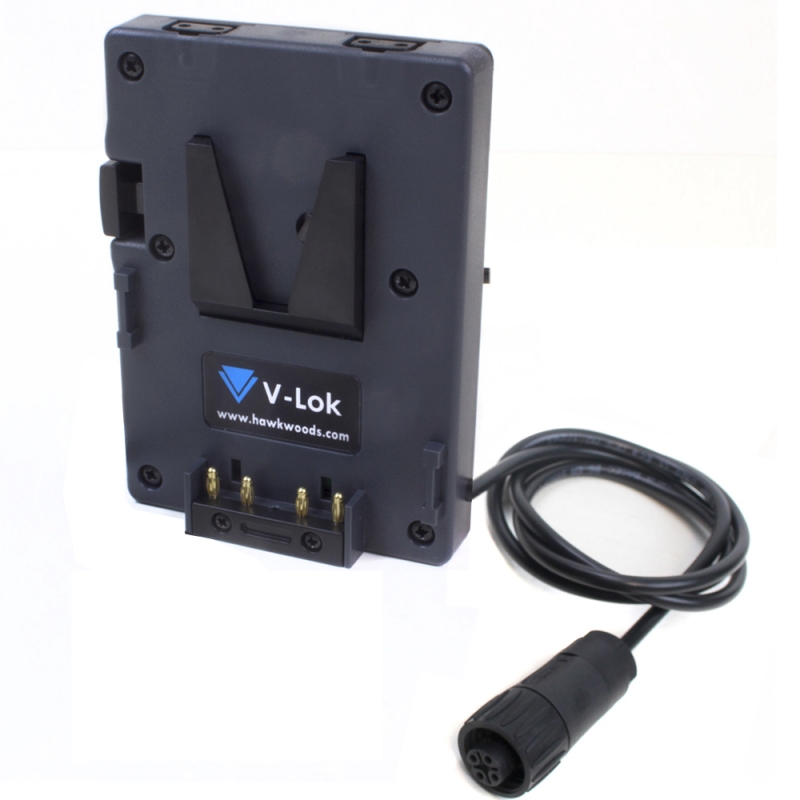 Hawk-Woods VL-A60A V-Mount Adapter mit 4-Pin Amphenol