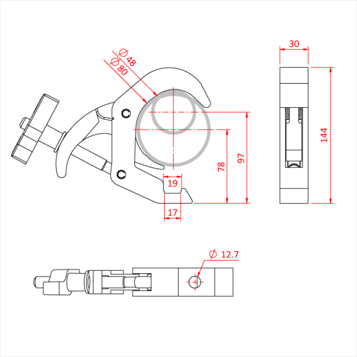Doughty T58500 Titan Quick Trigger Clamp Basic 2