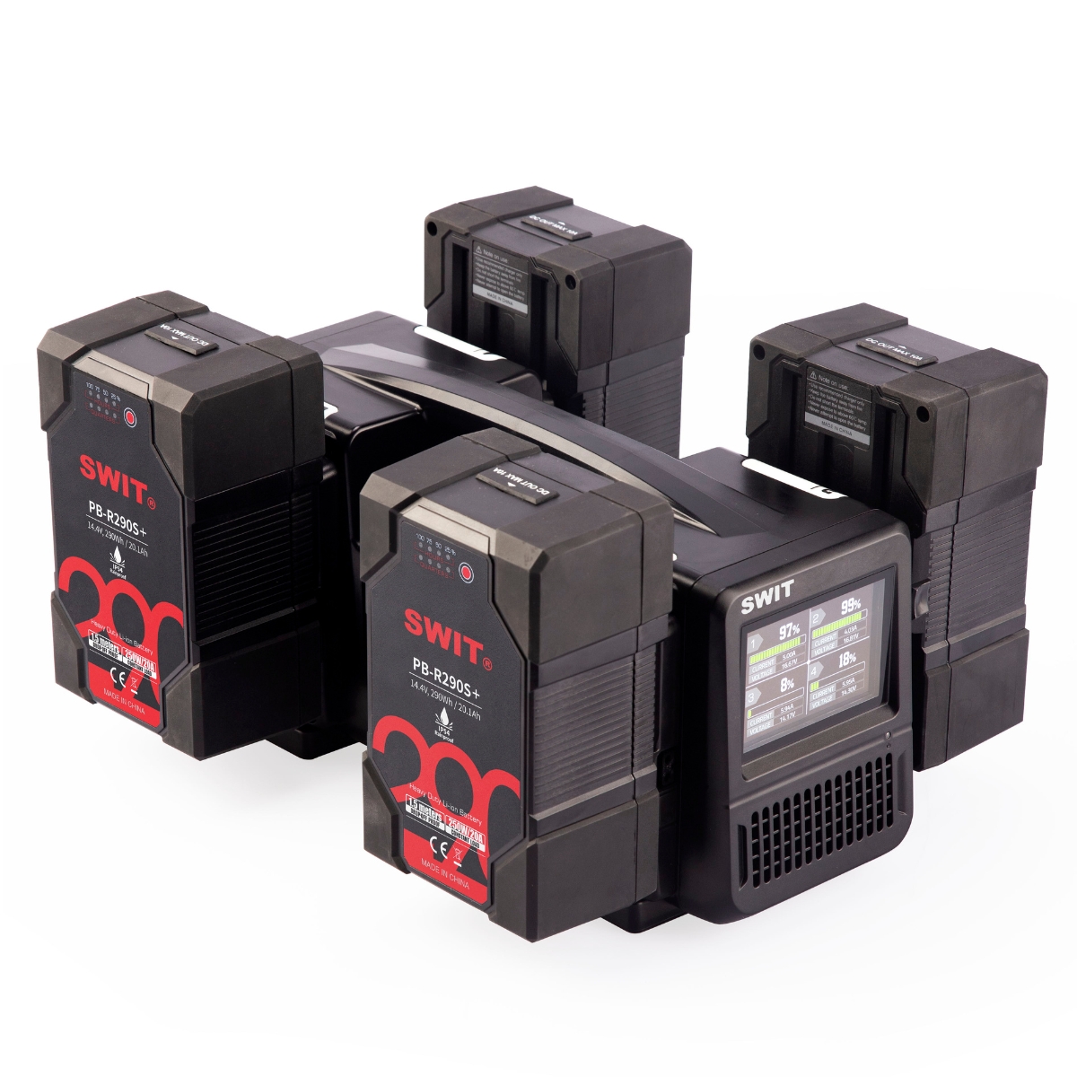 Swit PC-461S 4x100W Super Fast V-Mount Ladegerät 3