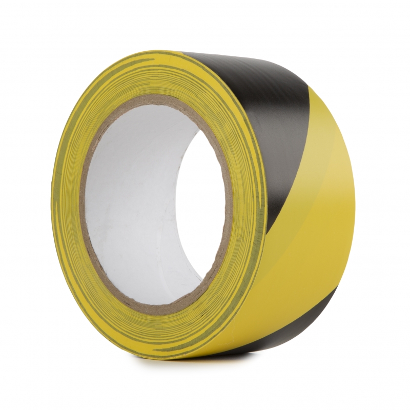 Le Mark Hazard Warning PVC Tape black/Yellow