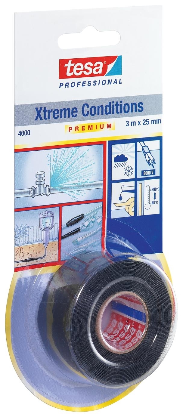 Tesa Xtreme Reparaturband 3 Meter x 25mm (schwarz)