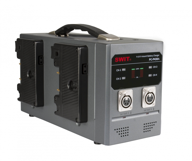 SWIT PC-P430A Schnell-Ladegerät 4-fach Gold-Mount 3A SWIT PC-P430A Schnell-Ladegerät 4-fach Gold-Mount 3A