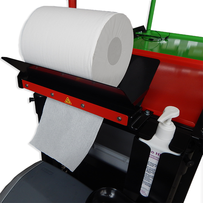 HIL-TOOLs Papierabroller für Desinfektions-Station