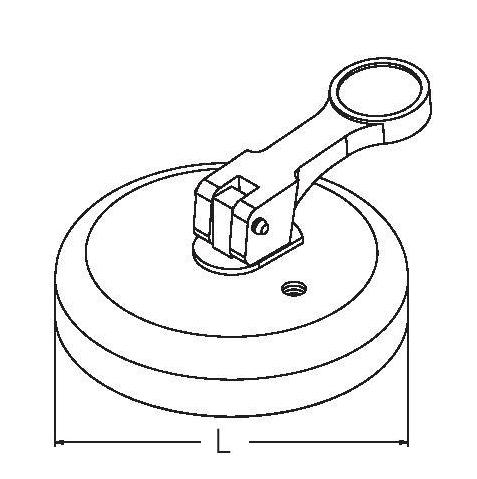 Noga DG0040 Vacuum Base mit M8 Innengewinde 2