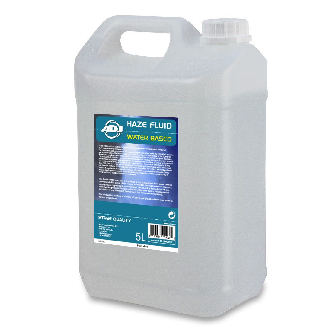 ADJ Haze Fluid Water Based 5 Liter