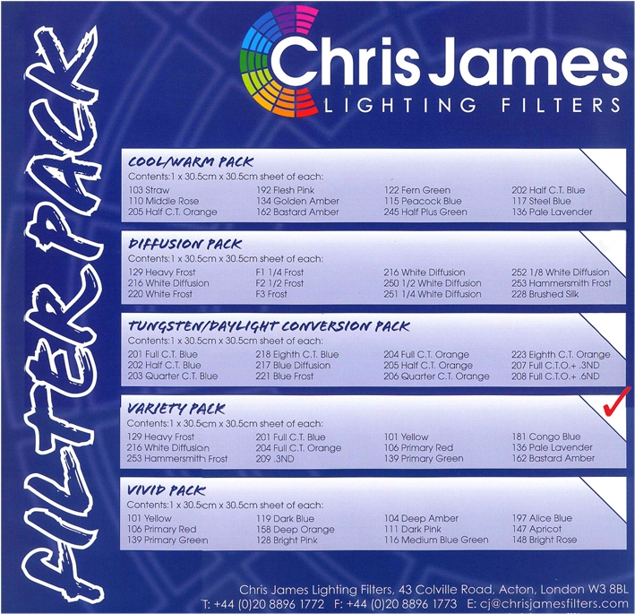 Chris James G3030VAP Filter Set