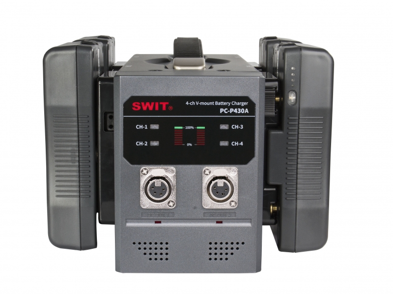 SWIT PC-P430A Schnell-Ladegerät 4-fach Gold-Mount 3A 2
