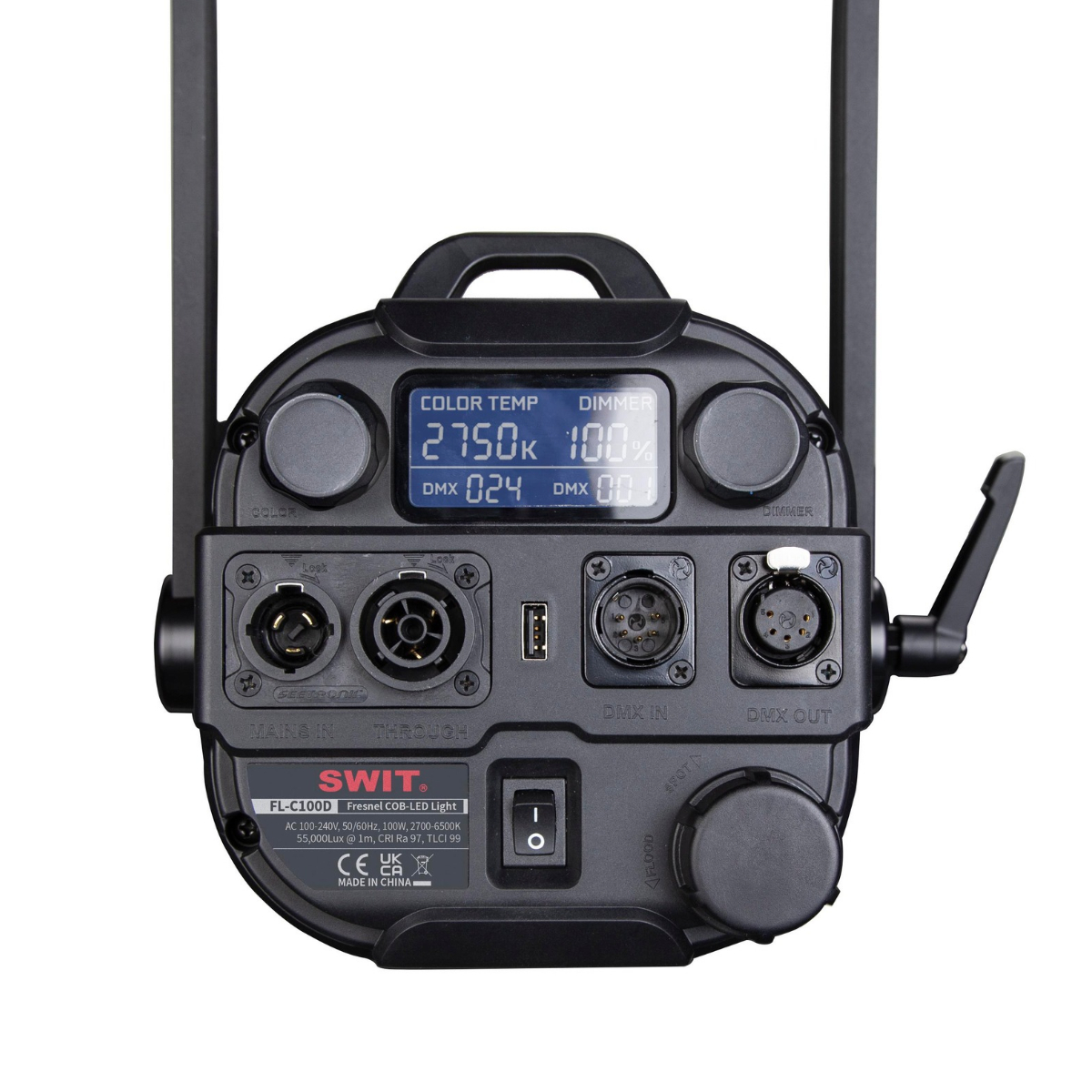 SWIT FL-C100D  100W Bi-color Fanless Studio Fresnel Light