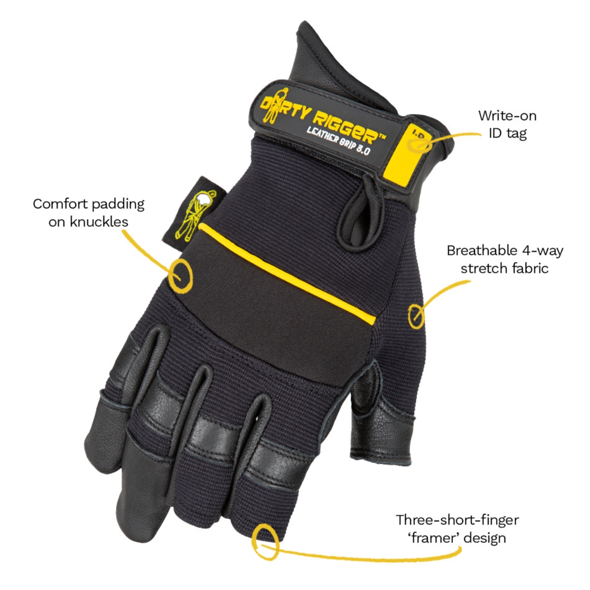 Dirty Rigger Leather Grip ™ 3.0 Glove – Framer 3