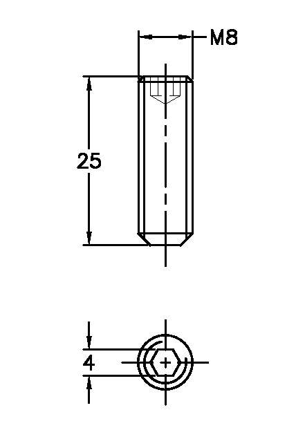 Noga M8 L.25 HEX 5 INT. 2