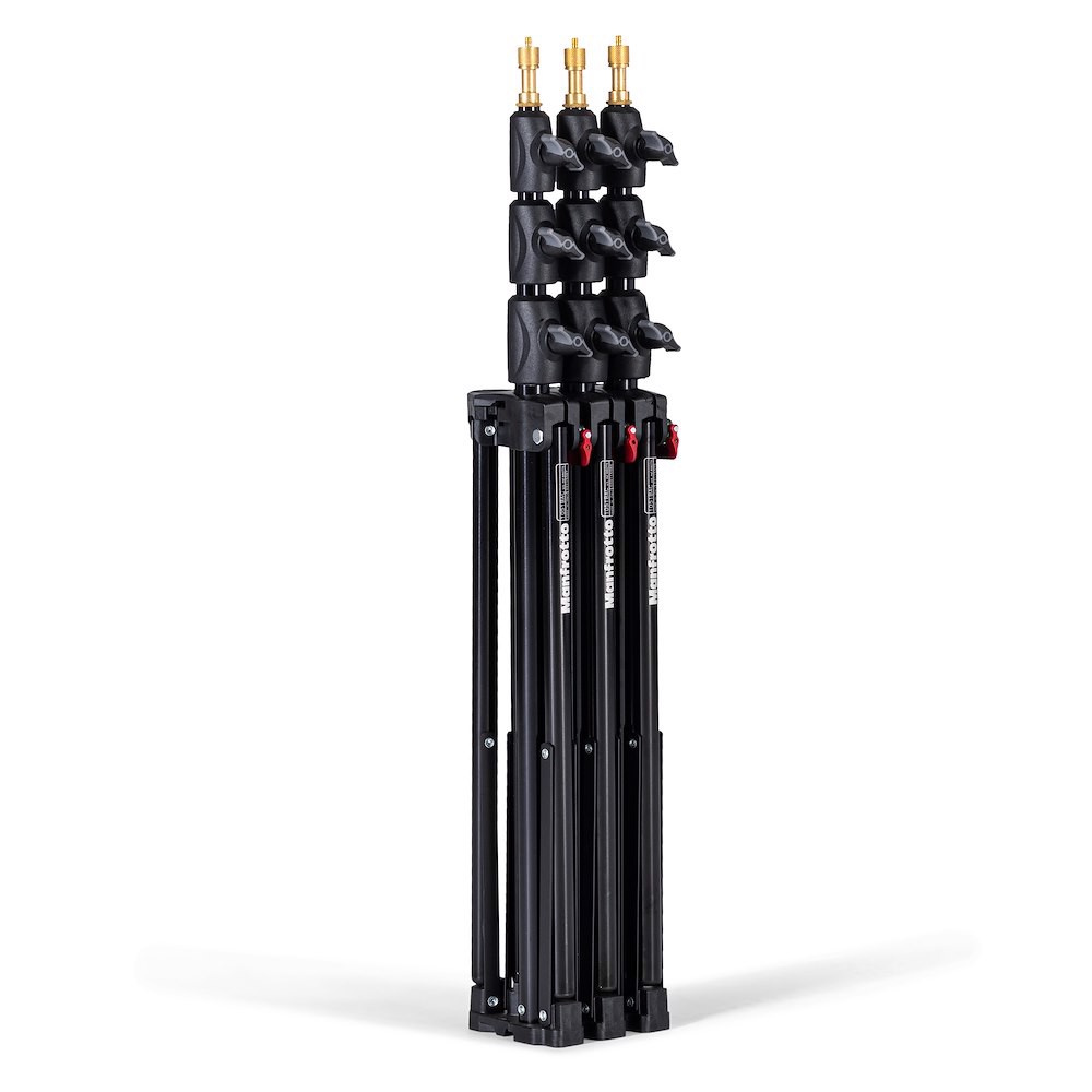 Manfrotto 1051BAC-3 3er-Set Lampenstativ Mini Compact mit Luftfederung