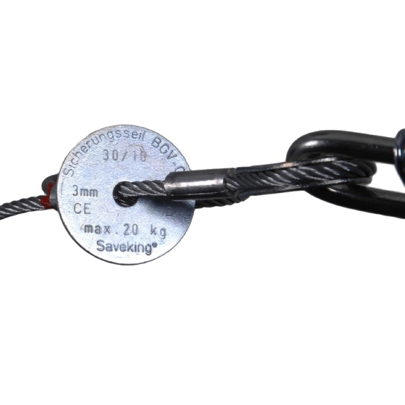 Saveking® Sicherungsseil 60cm/3mm (schwarz) 3