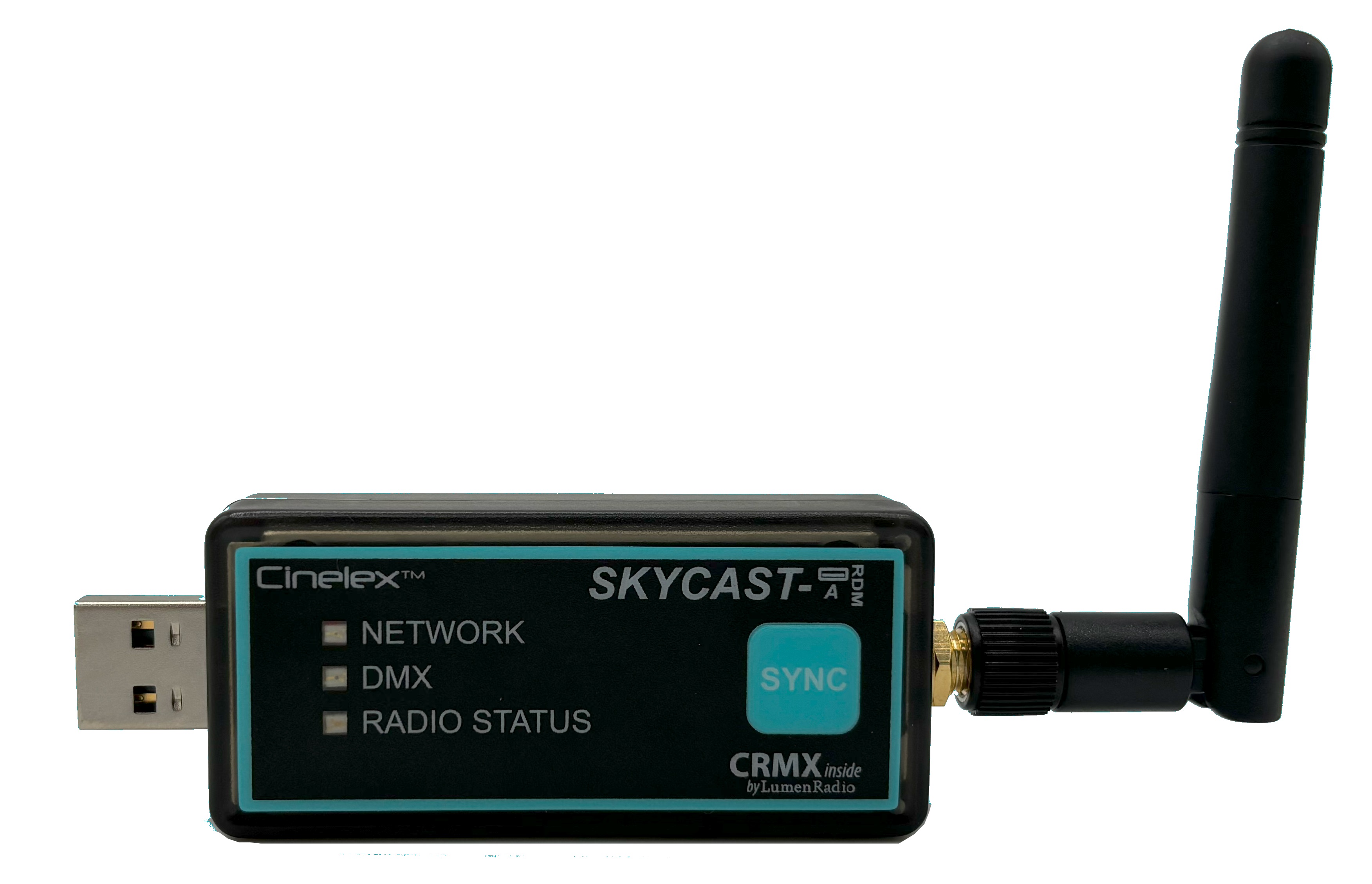 CINELEX SKYCAST-A USB-A to CRMX Wireless DMX Transmitter 2
