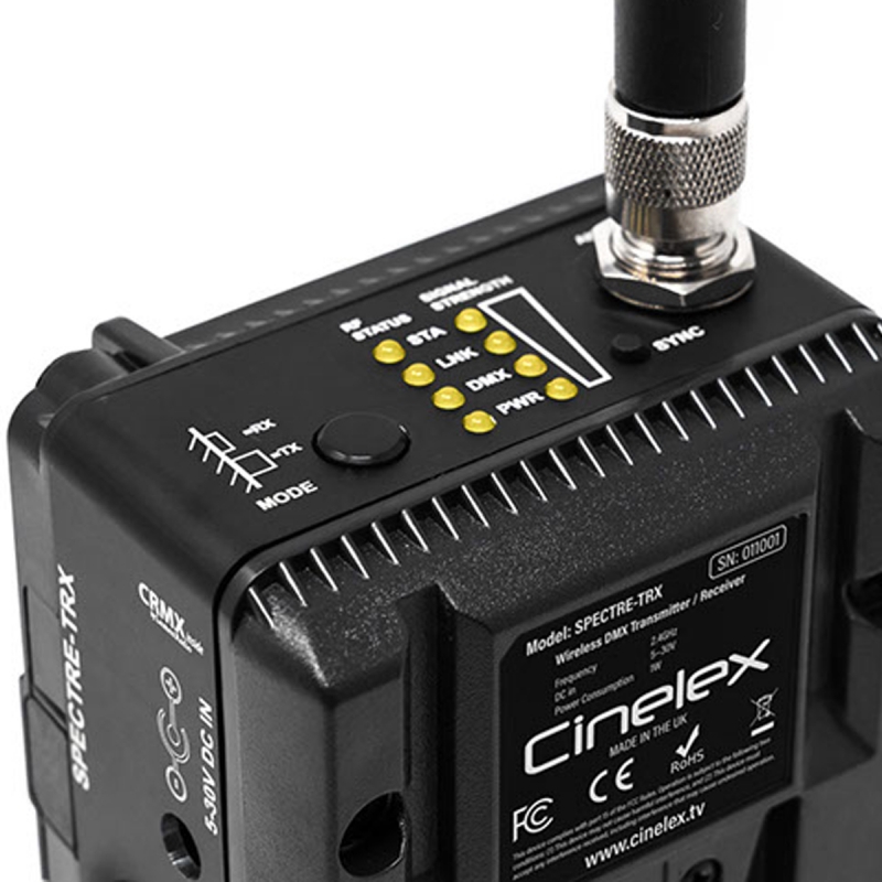 CINELEX TRX Wireless DMX Transmitter & Receiver (V-MOUNT) 2
