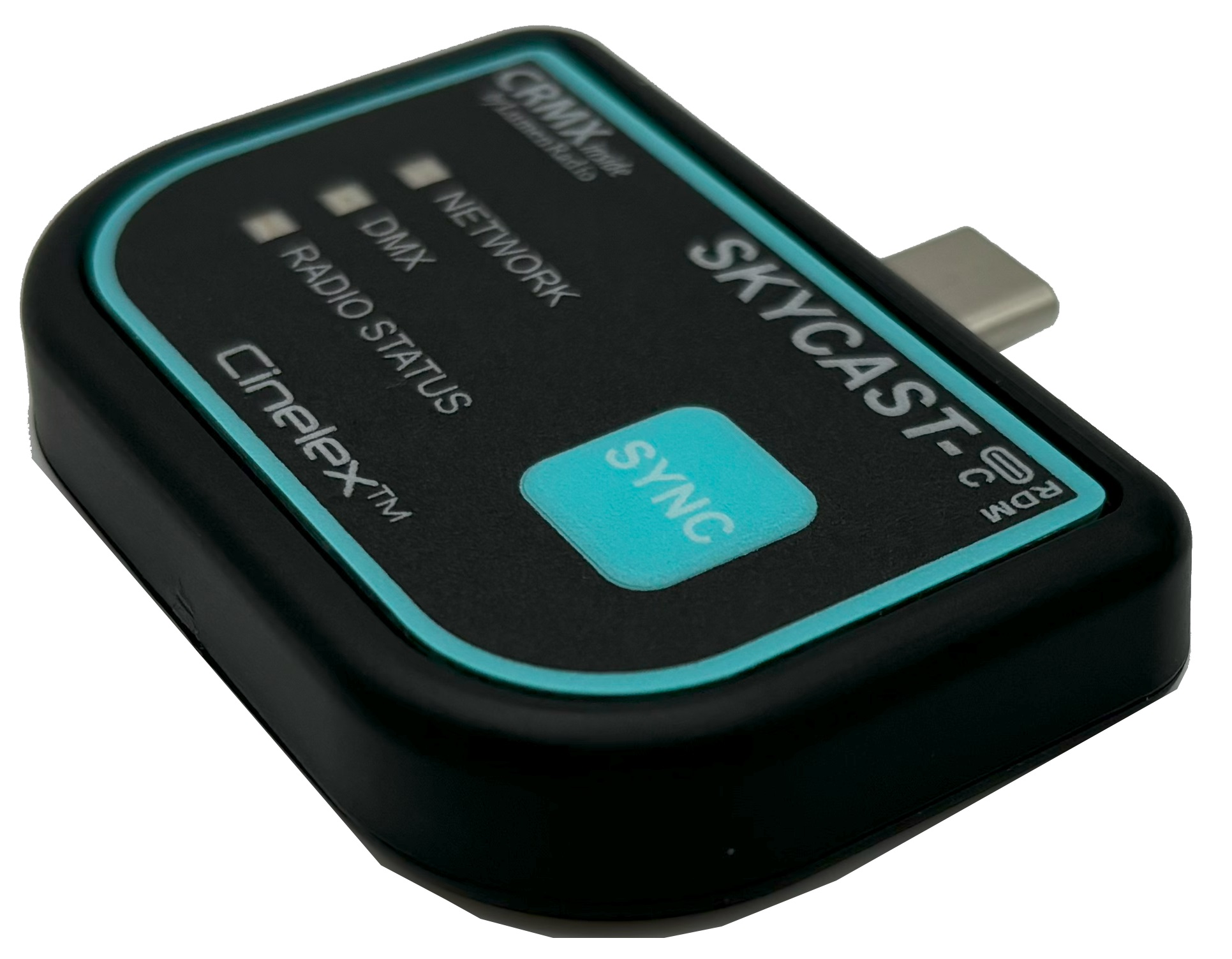 CINELEX SKYCAST-C-RDM  USB-C to CRMX Wireless DMX Transmitter 4