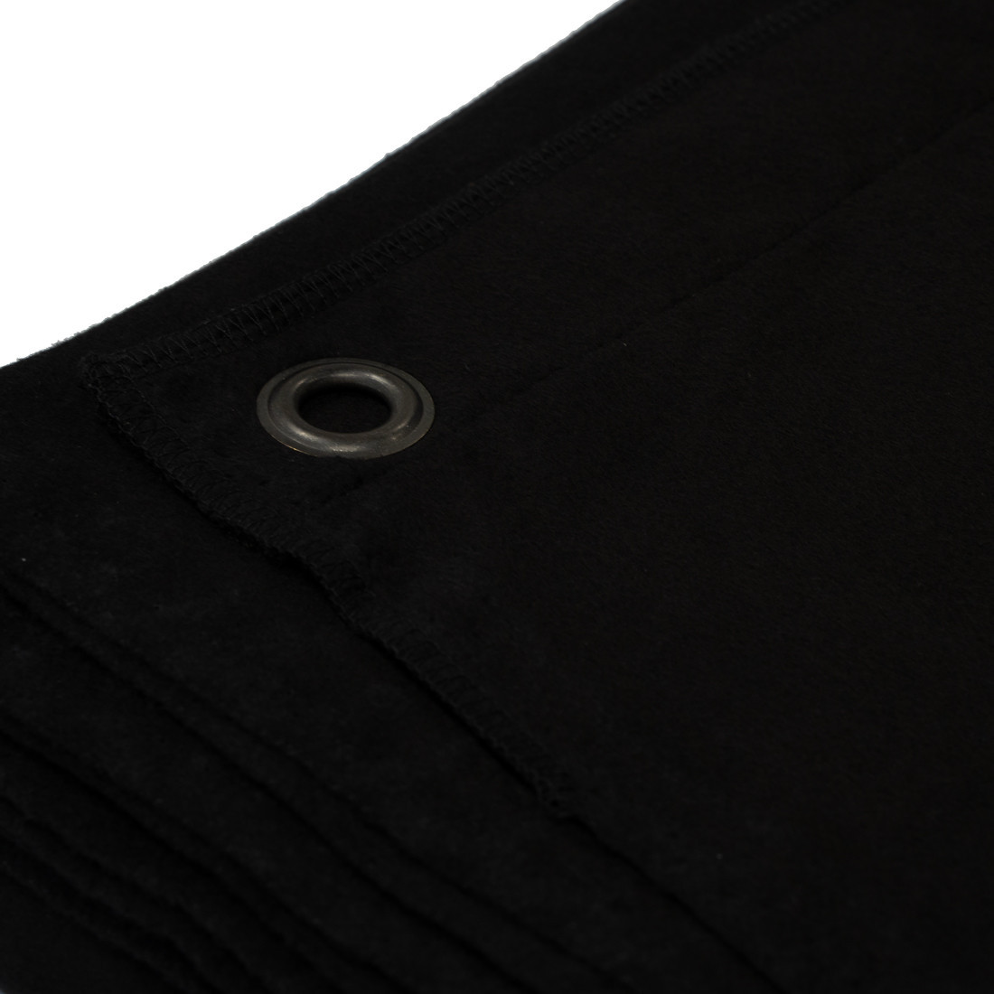 Duratruss DT Molton 6x5m 300g/m² B1/M1 Schwarz – Konfektionierter Bühnenmolton