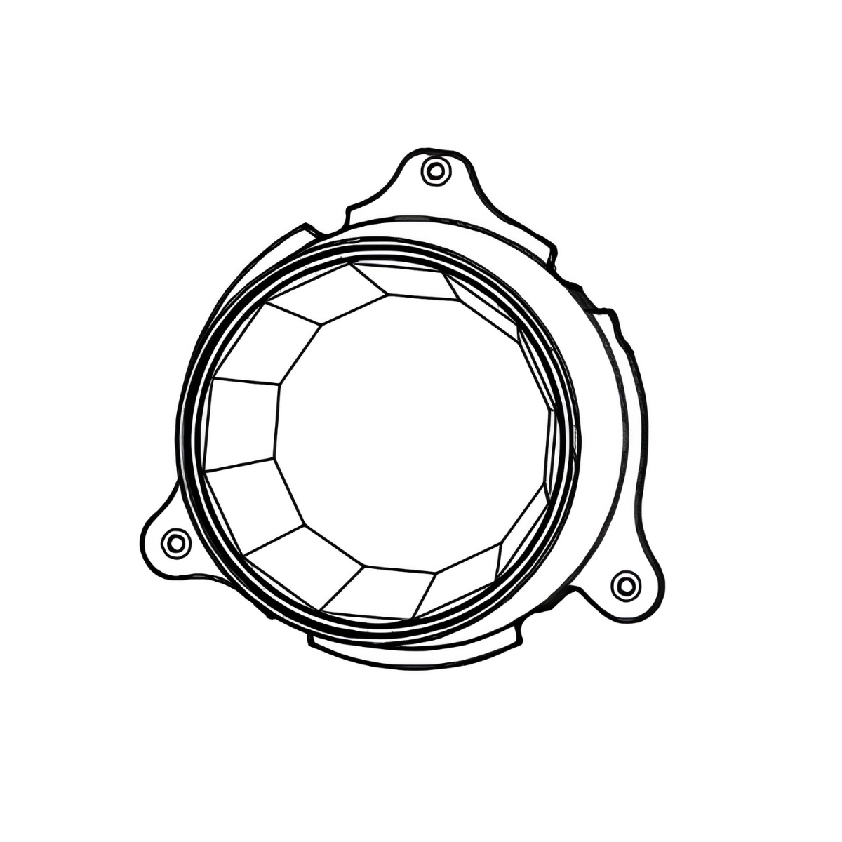 amaran Halo 600x Front Aluminium Optical Assembly