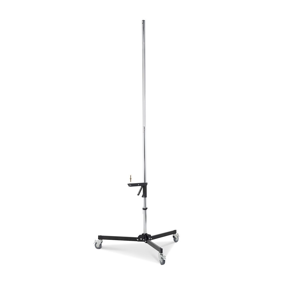 Manfrotto 231CS Stativ mit Rollen und Gleitträger, silber 2