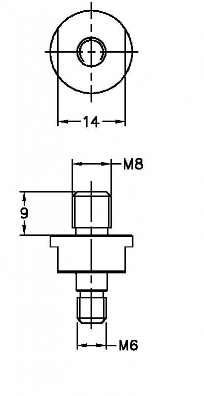 Noga AD6080 Adapter M6/M8 2