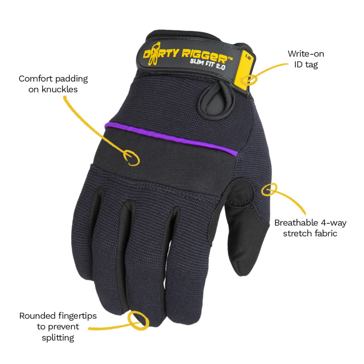 Dirty Rigger SlimFit™ 2.0 Rigger Glove – Full Fingered 2