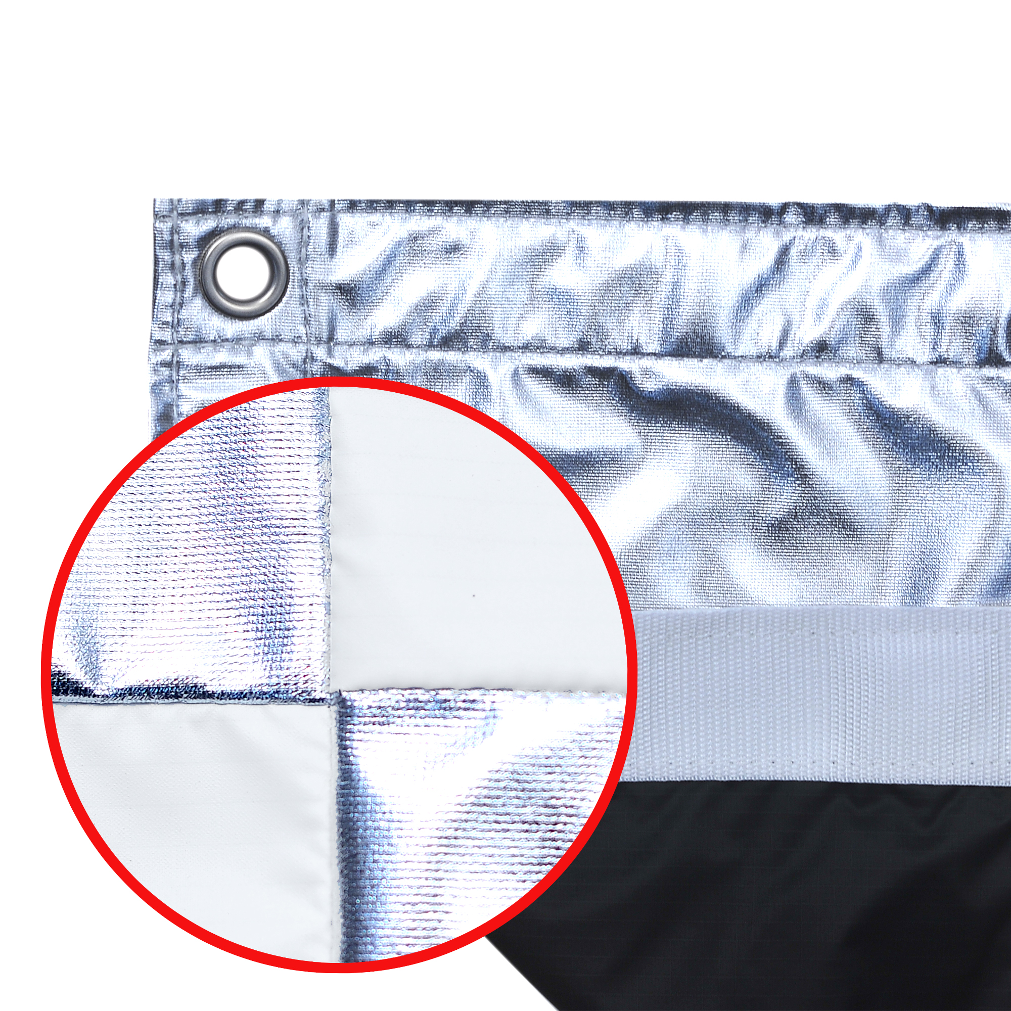 TRP Worldwide 12' x 12' Lame Checkerboard Silver/White